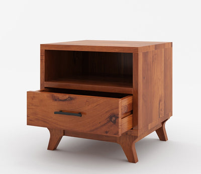 Solid Acacia wood bedside table cabinet furniture !