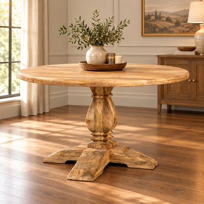 6 seater round dining table