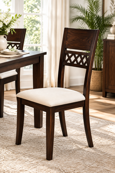 Solid Sheesham Wood Chair with seat cushion ( 45x48x105 H cms  /  17.71 x 18.90 x 41.33 H inches )