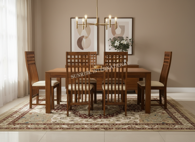 Solid Sheesham Wood Dining table with Cushioned Chair & Bench furniture set - CHOOSE YOUR COMBINATION