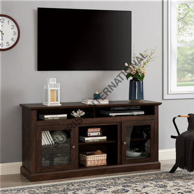 Solid Sheesham Wood Tv Cabinet / Unit With Glass Door! Home & Living:furniture:living Room:tv