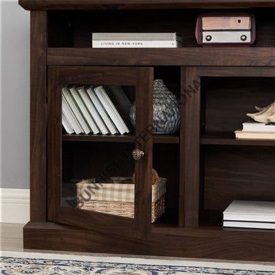 Solid Sheesham Wood Tv Cabinet / Unit With Glass Door! Home & Living:furniture:living Room:tv