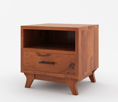 Solid Sheesham wood bedside table cabinet furniture !