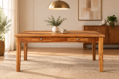 wooden dining table in sheesham wood