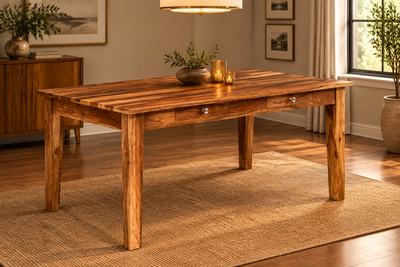 wooden dining table in sheesham wood