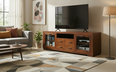 Stylish solid sheesham wood TV cabinet, TV unit for Modern Home !
