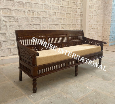 wooden hand carved sofa set design online in india