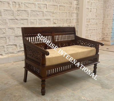 wooden hand carved sofa set design online in india