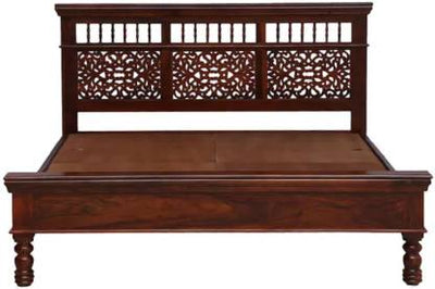 latest solid wood bed design with hand carving