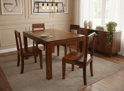 solid wood 4 seater dining table set designs online