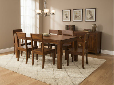 solid wood 6 seater dining table set designs online