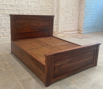 teak wood designer bed online in india