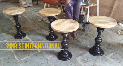 Wooden Turned leg Side table , End Table, Lamp Table, peg table  !