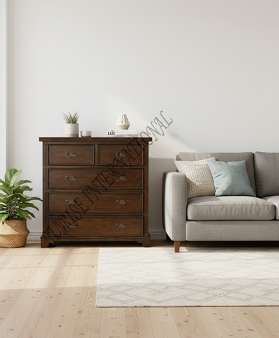 Wooden chest of 5 drawers cabinet sideboard (SUN-WCH222)