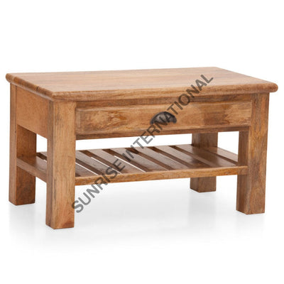 Wooden Coffee Center Table With Bottom Shelf & Storage Drawer ! Home Living:furniture:living