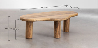 Wooden coffee center table with curved pattern !