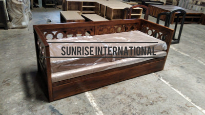 Wooden sofa cum bed, daybed, diwan for modern home