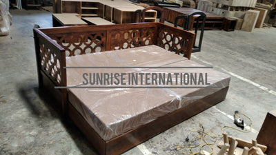 Wooden sofa cum bed, daybed, diwan for modern home