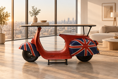 automobile style scooter console table