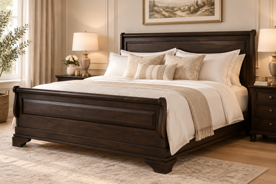wooden king size bed in sheesham wood