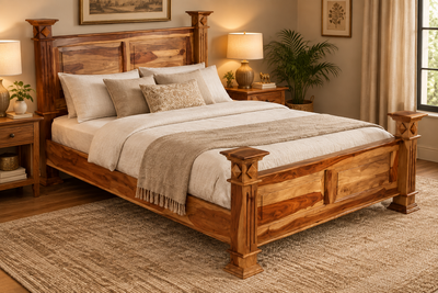 Maharaja Style Wooden King size Double Bed / Cot !