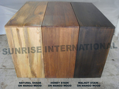 Contemporary solid wood coffee center table with storage drawer and open shelf