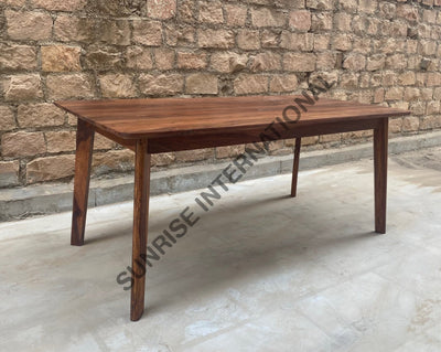 Mid-century Sheesham wood rectangular dining table