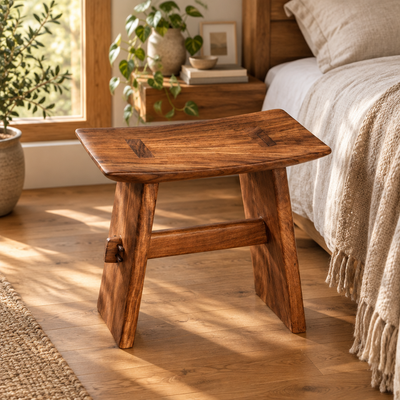 solid sheesham wood stool
