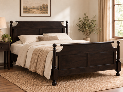 Colonial style Sheesham wood Queen size bed
