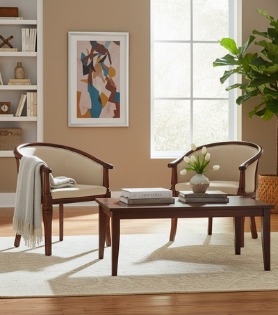 wooden upholstered Accent Arm chair  !