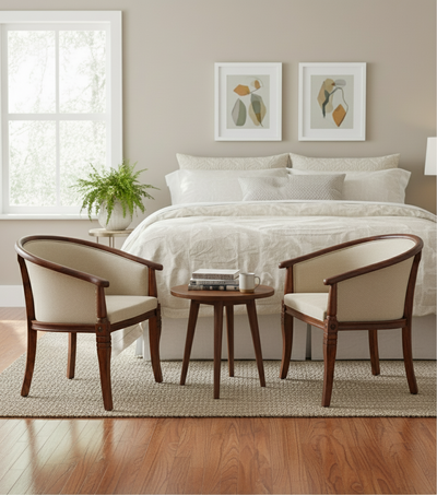 wooden upholstered Accent Arm chair  !