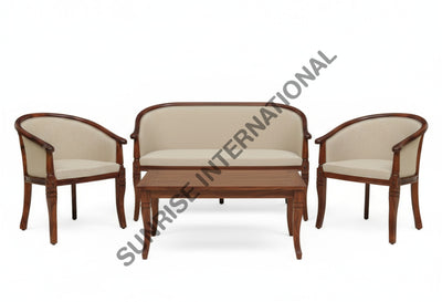 wooden upholstered lounge sofa set with center table! Home & Living:Furniture:Living Room:Chairs