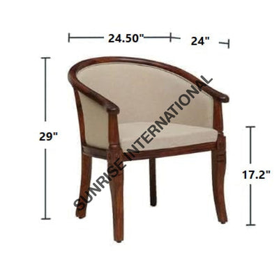 Wooden Upholstered Accent Arm Chair! Home & Living:furniture:living Room:chairs