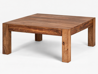 wooden square coffee table