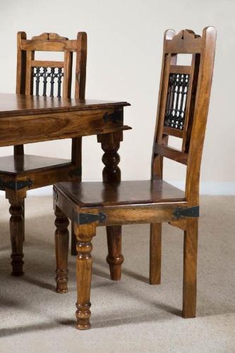 Wooden dining chair from solid wood 4 seater dining set