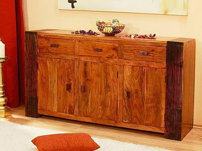 5 pc Bedroom Set - 1 King/Queen Bed , 2 Bedsides , 1 Dresser, 1 mirror frame !- Furniture online: Buy wooden furniture for every home with best designs