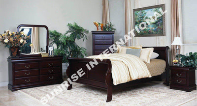 5 PC BEDROOM SET - French Style 1 KING/QUEEN BED , 2 BEDSIDES , 1 DRESSER, 1 MIRROR FRAME !- Furniture online: Buy wooden furniture for every home with best designs