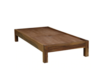 Acacia wooden single bed frame with mattress support platform