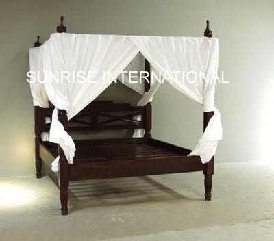solid sheesham wood poster bed