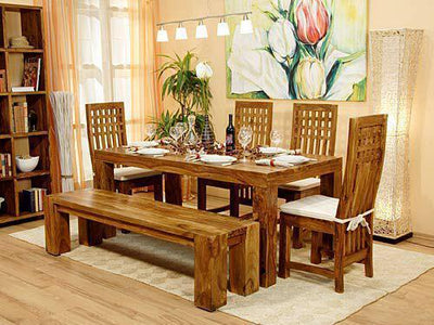 wooden dining table set