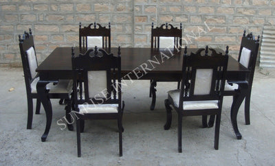 dining table sets, wooden dining table set designs online, Buy solid wood dining table chair sets, sheesham wood dining table set designs in India - www.thetimberguy.com