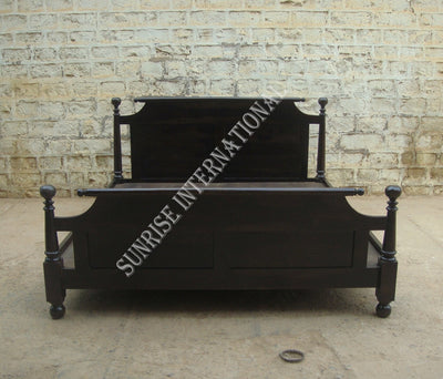 Colonial Style Wooden King Size Double Bed   - latest designs