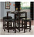 Contemporary Wooden Dining Bar Table with 4 Cushioned stools chair (SUN-DSET622)