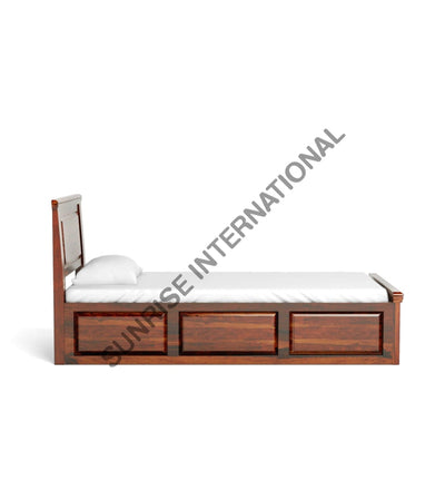 Contemporary Wooden Single Bed With Storage ! Home & Living:furniture:bedroom:beds