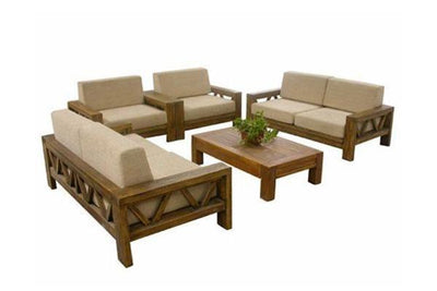 wooden sofa set
