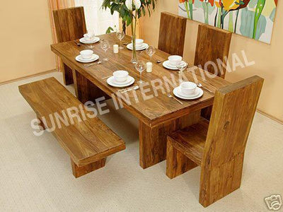 dining table sets, wooden dining table set designs online, Buy solid wood dining table chair sets, sheesham wood dining table set designs in India - www.thetimberguy.com