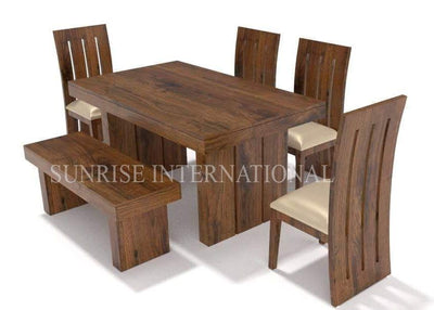 dining table sets, wooden dining table set designs online, Buy solid wood dining table chair sets, sheesham wood dining table set designs in India - www.thetimberguy.com