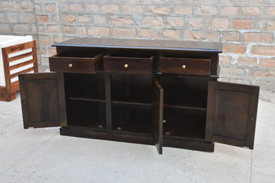 buy solid sheesham wood wooden sideboard cabinet crockery unit online with best designs in India at cheap price - www.thetimberguy.com