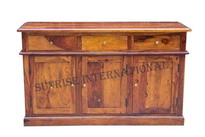 buy solid sheesham wood wooden sideboard cabinet crockery unit online with best designs in India at cheap price - www.thetimberguy.com