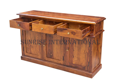 buy solid sheesham wood wooden sideboard cabinet crockery unit online with best designs in India at cheap price - www.thetimberguy.com